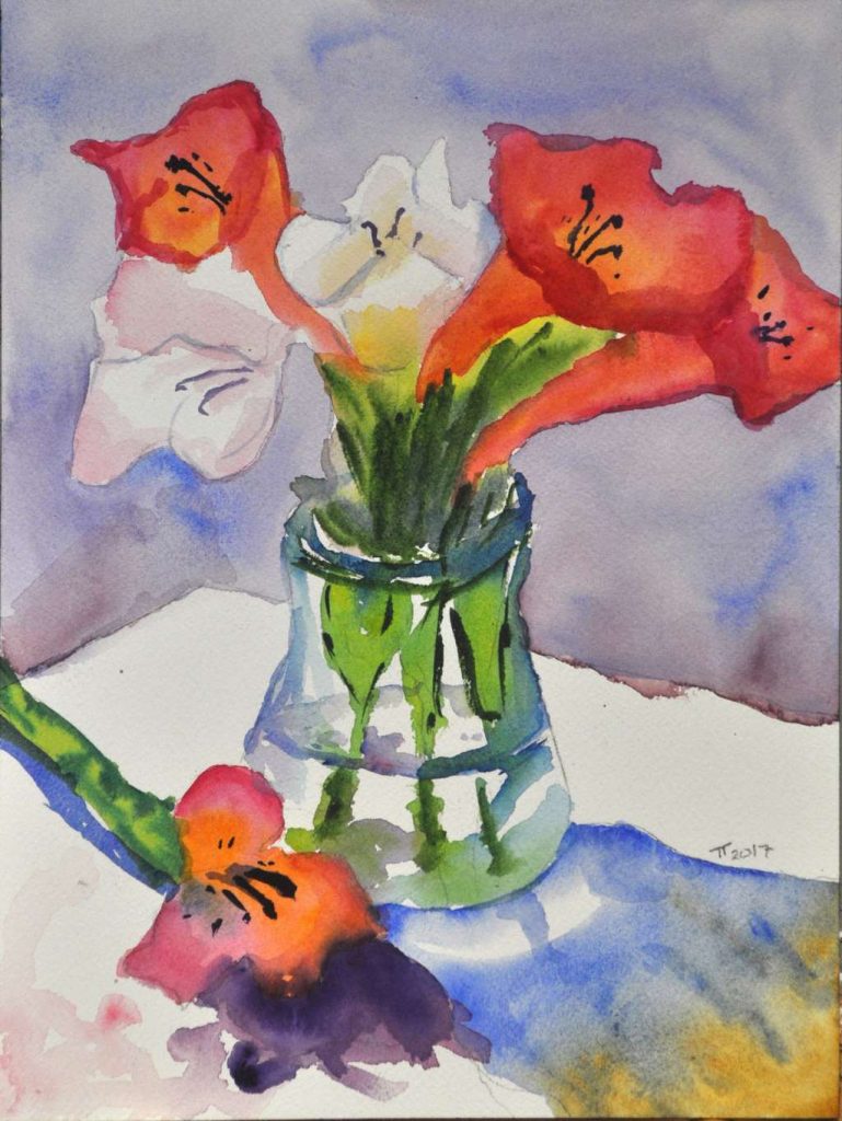 Vase and Flowers, Sept 2017