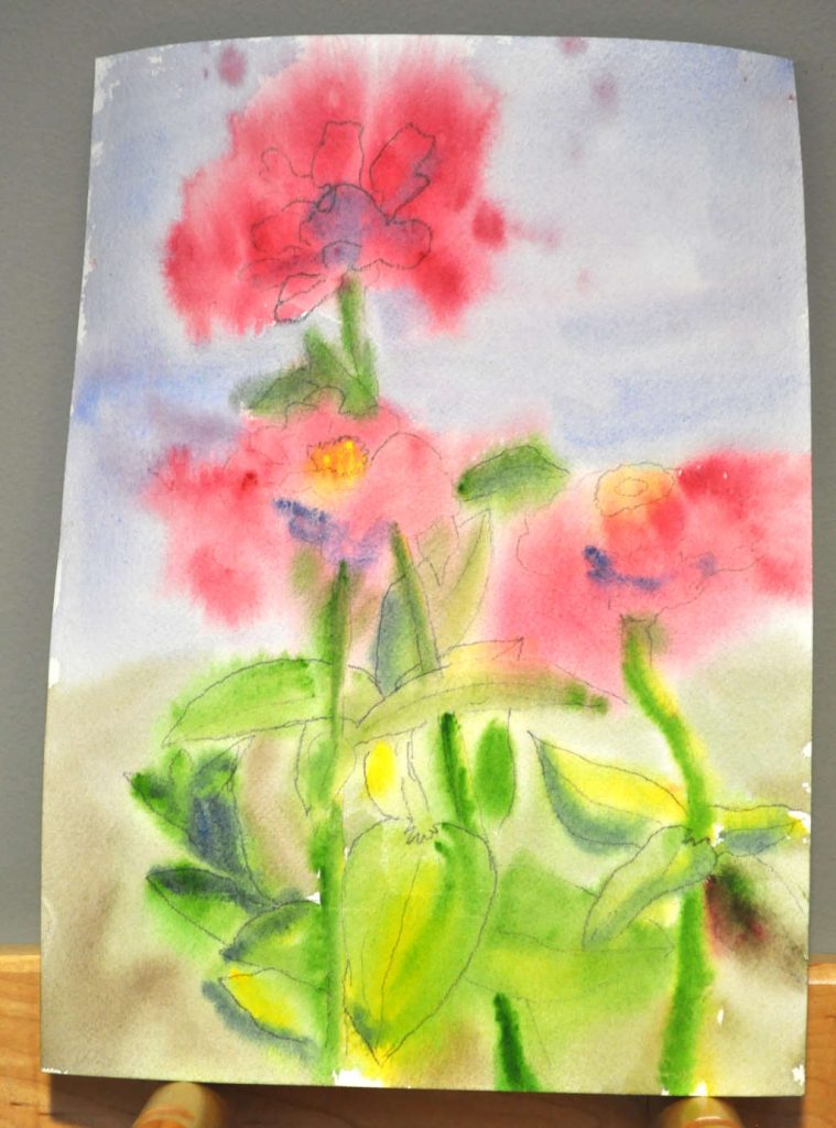2019-05-07-pink-flowers-wash-and-ink-002-dry