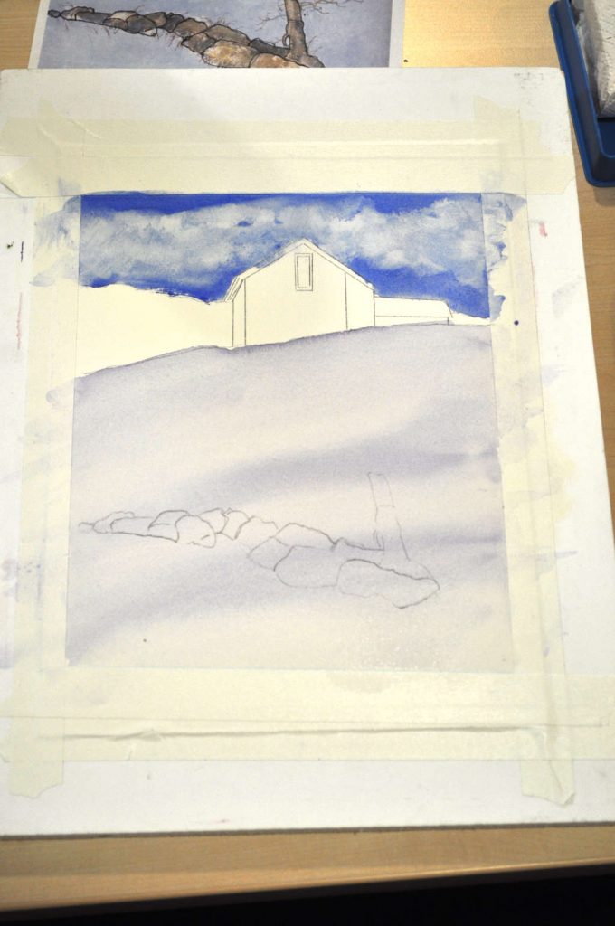 001.sky-with-clouds-and-snowy-hill